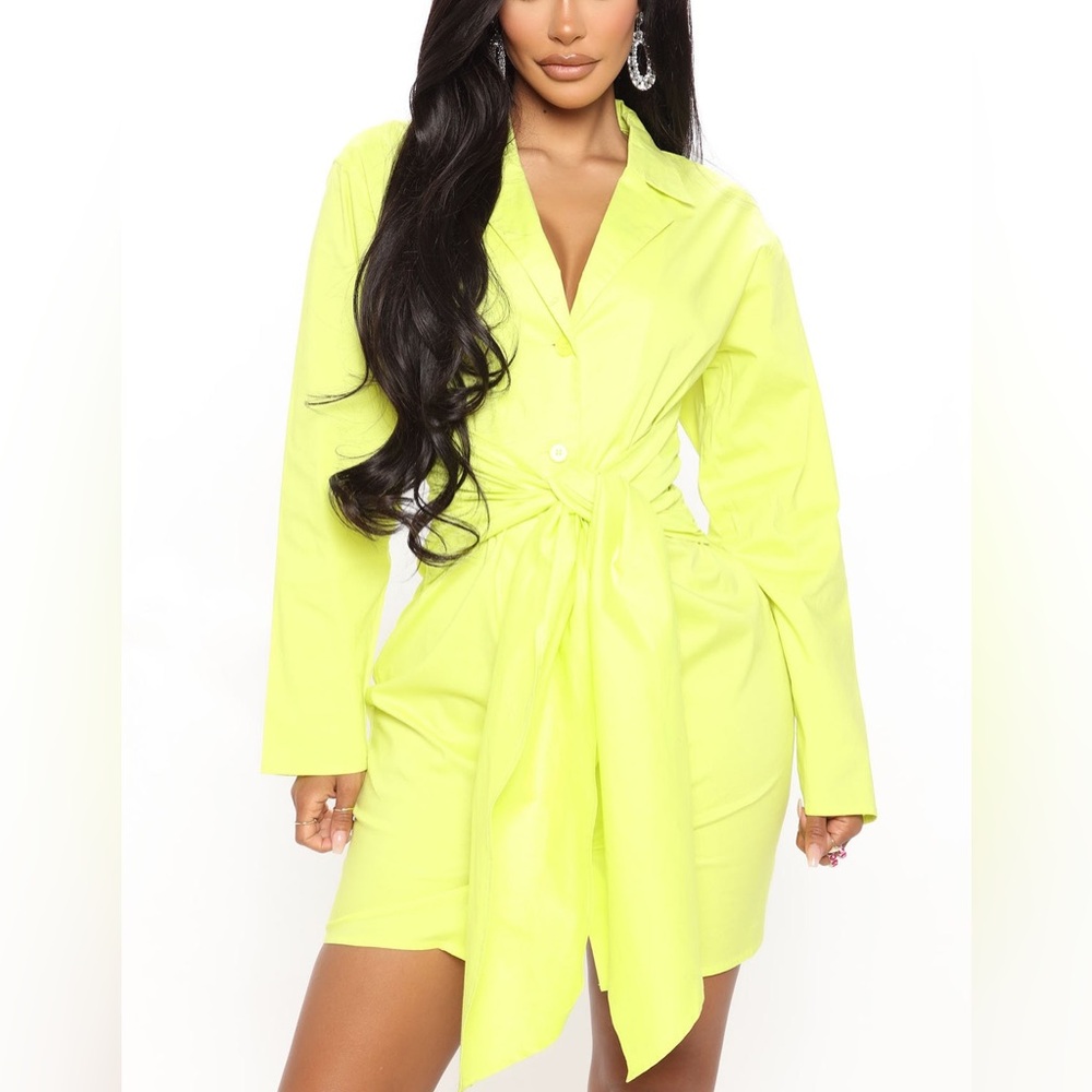 NWT FashionNova bright Future Shirt Dress